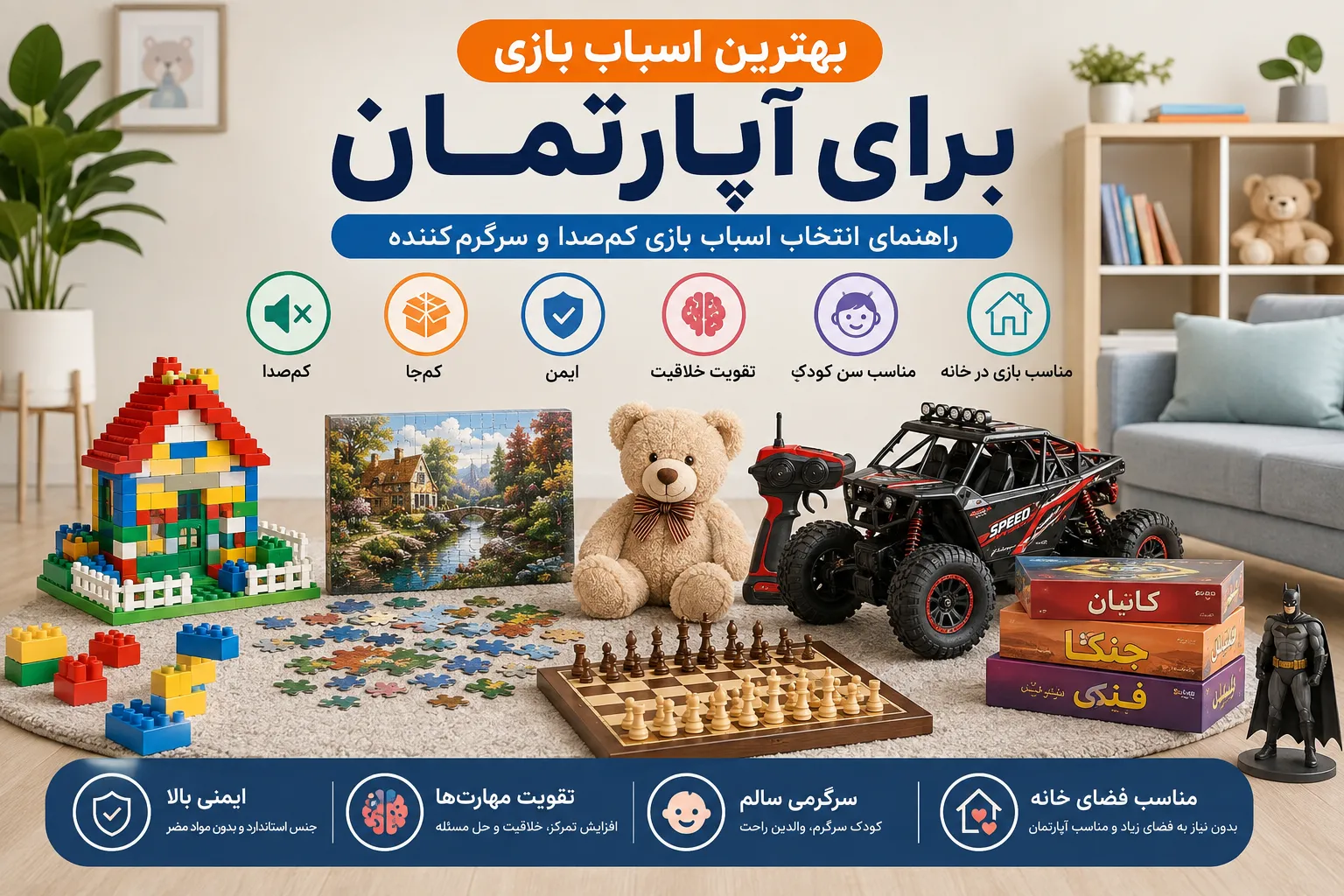 بهترین اسباب بازی برای آپارتمان | راهنمای خرید کمصدا بهترین اسباب بازی برای آپارتمان | راهنمای خرید کمصدا