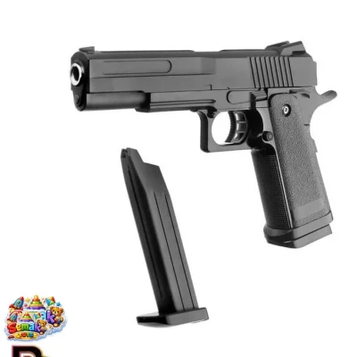 خرید اسباب بازی تفنگ کلت نیمه فلزی ساچمه ای ایرسافت گان Air Soft Gun