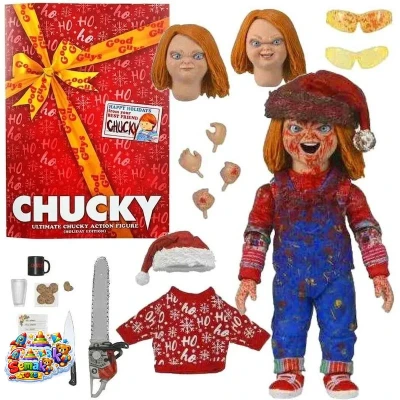 خرید اکشن فیگور چاکی Chucky کریسمس با سر و دست اضافه برند نکا | فیگور کلکسیونی اورجینال