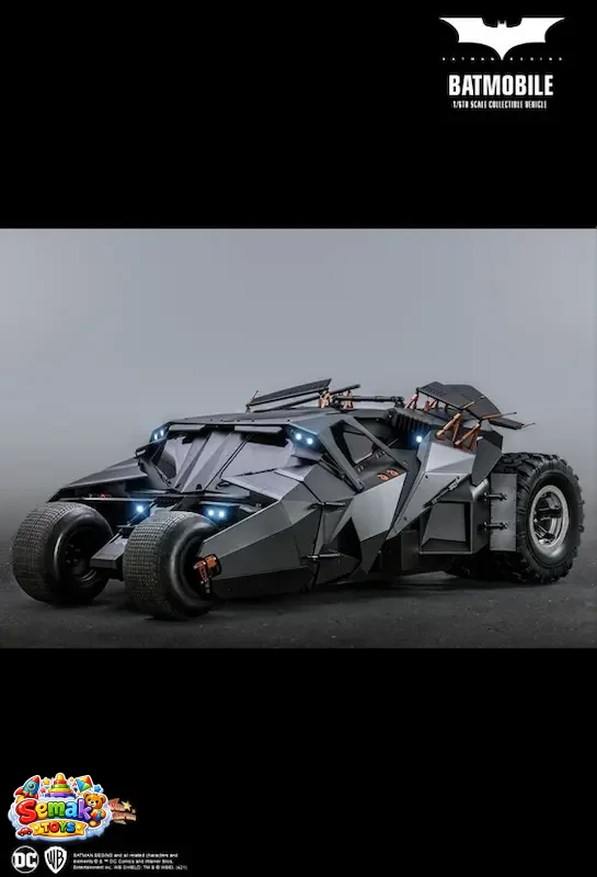 ماکت بتموبیل سه گانه دارک نایت قسمت بتمن بیگینز هات تویز 70 سانت مدل BATMOBILE THE DARK KNGHIT TRILOGYBATMAN BEGINS HOT TOYS