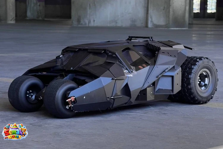 ماکت بتموبیل سه گانه دارک نایت قسمت بتمن بیگینز هات تویز 70 سانت مدل BATMOBILE THE DARK KNGHIT TRILOGYBATMAN BEGINS HOT TOYS