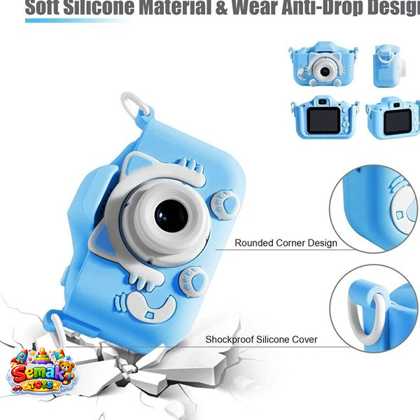 دوربین عکاسی کودک طرح حیوانات شارژی قابلیت عکس برداری فیلم برداری و گیم