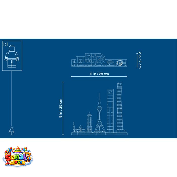 لگو ساختنی برج های شانگهای چین 669 قطعه آیتم 20018