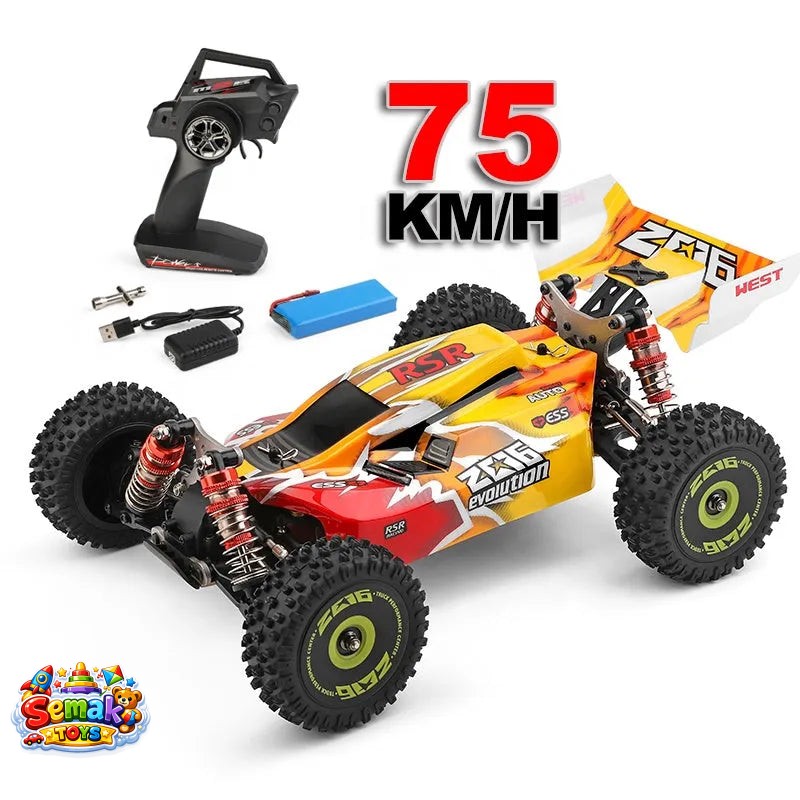 خرید ماشین مسابقه ای کنترلی  سرعت 75کیلومتر آیتم wltoys 144010