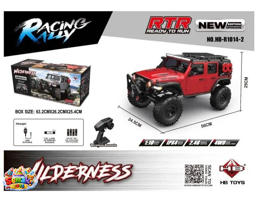 خرید ماشین کنترلی اچ بی طرح جیپ وینچ دار سرعت 55KM مدل Jeep HB 1014/2 | مدل RC حرفه‌ای و کلکسیونی