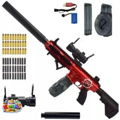 خرید اسباب بازی تفنگ M416 تیر فومی پوکه پران شارژی آیتم 037