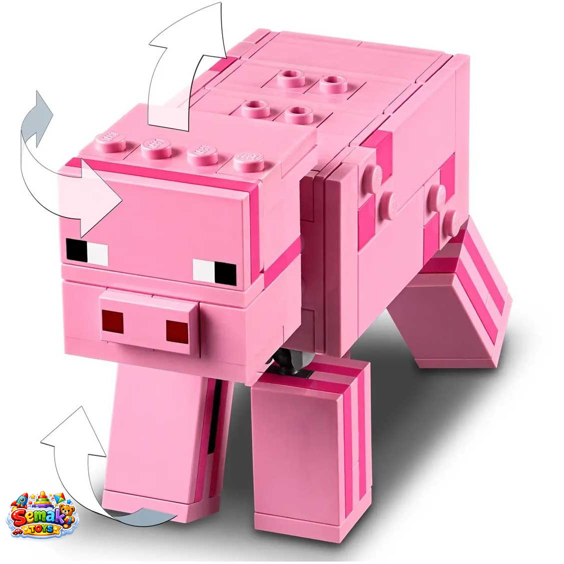 خرید لگو ساختنی ماینکرافت مدل BigFig Pig with Baby Zombie  ظرفیت 159 قطعه آیتم 11473