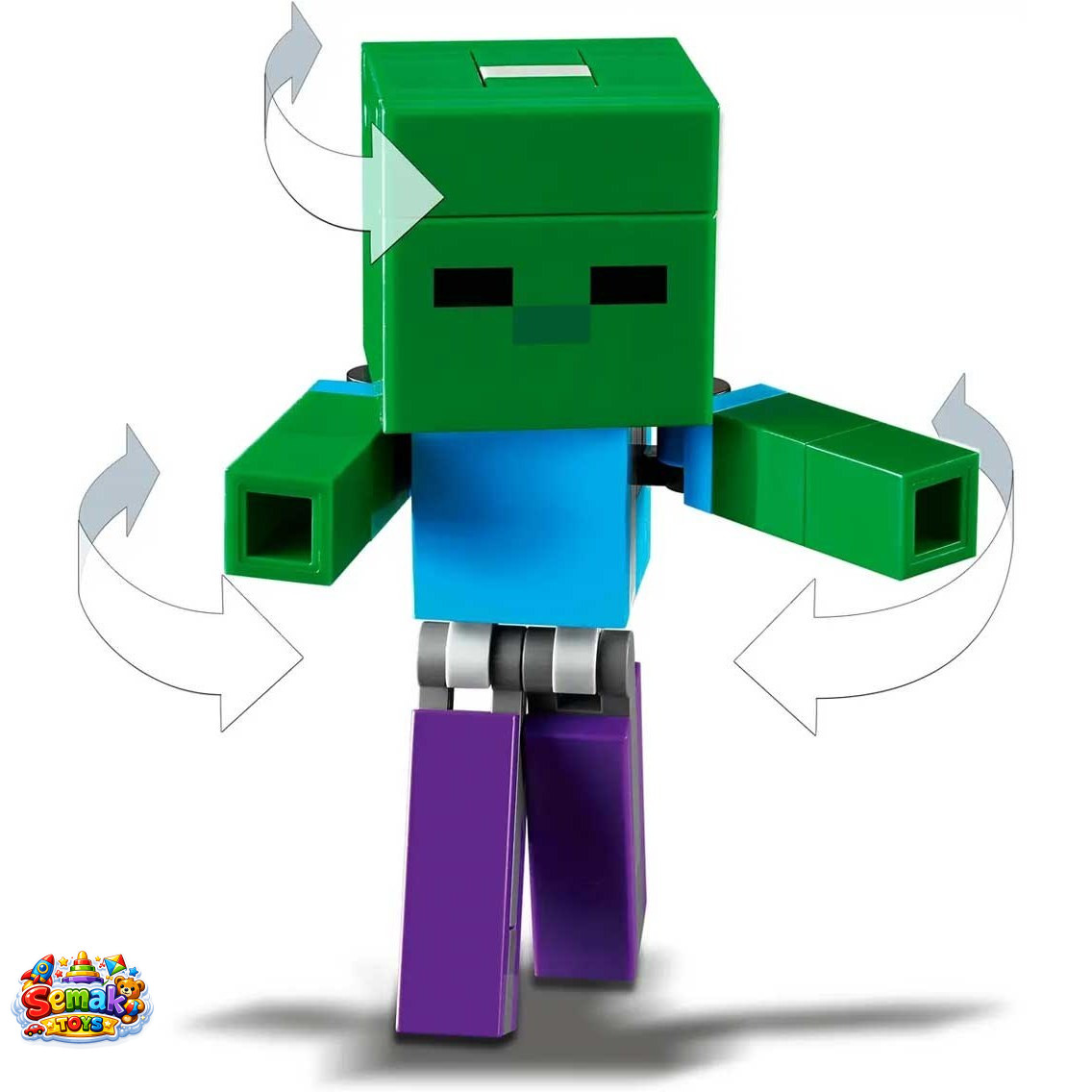 خرید لگو ساختنی ماینکرافت مدل BigFig Pig with Baby Zombie  ظرفیت 159 قطعه آیتم 11473