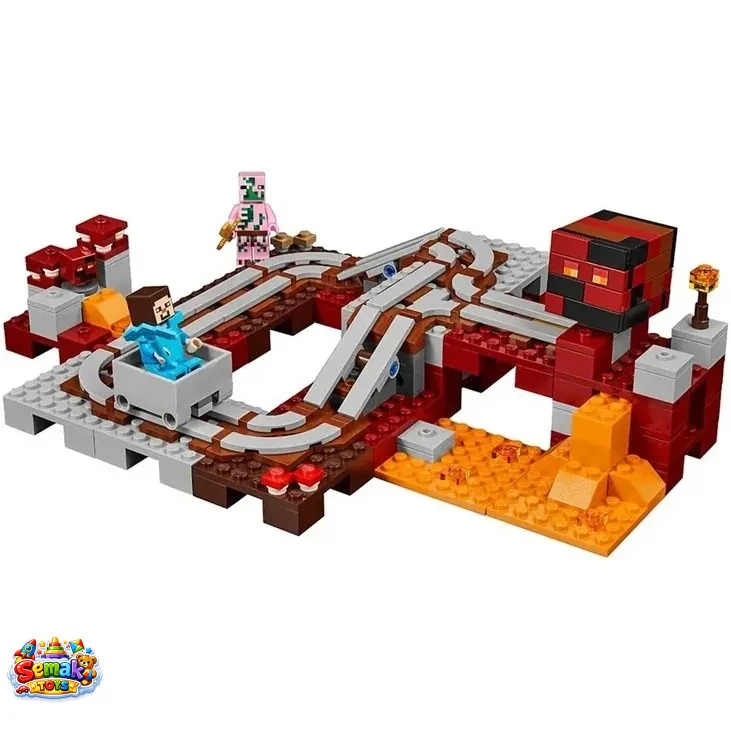 خرید لگو ساختنی ماینکرفت سری مای ورلد 399 قطعه طرح The Nether Railway آیتم 10620