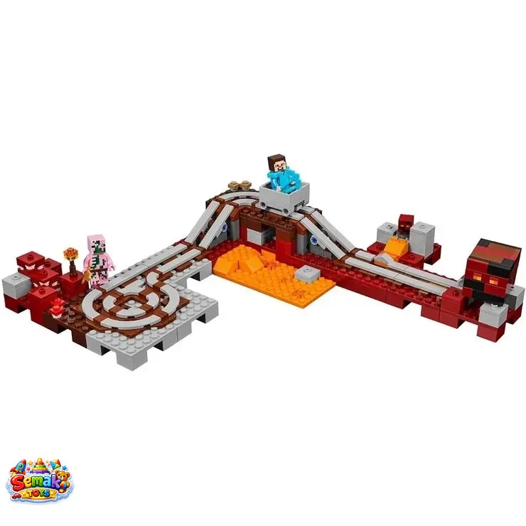 خرید لگو ساختنی ماینکرفت سری مای ورلد 399 قطعه طرح The Nether Railway آیتم 10620