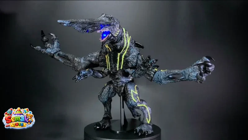 اکشن فیگور کلکسیونی 20 اینچ شخصیت کایجا حاشیه اقیانوس آرام دهان چراغ دار  Kaiju Knifehead برند نکا NECA