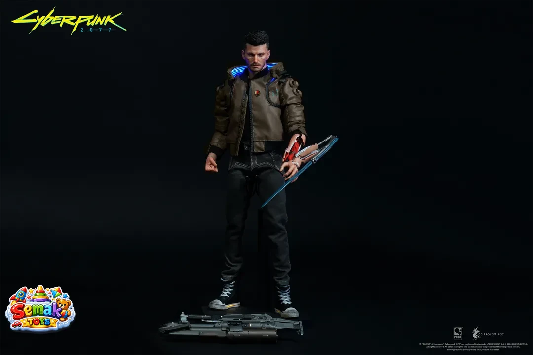 خرید اکشن فیگور شخصیت وی از بازی سایبرپانک مقیاس 1/6 کف کفش و یقه چراغدار Cyberpunk2077 v male 1/6 Articualted figure | فیگور کلکسیونی اورجینال
