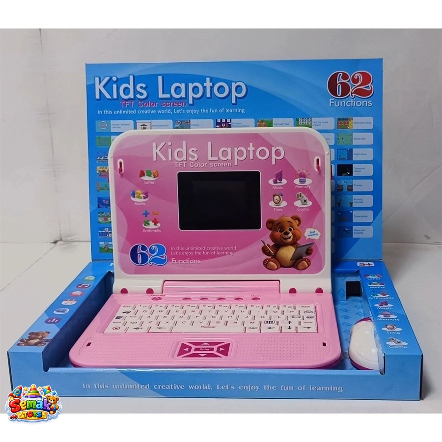اسباب بازی لپ تاپ آموزشی 62 کاره صفحه رنگی آیتم 7330