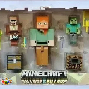 اسباب بازی ست فیگور ماینکرفت - Village & Pillage در 4 مدل مختلف