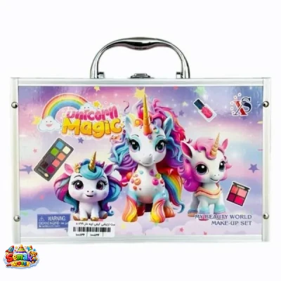 اسباب بازی ست آرایشی کیفی آینه دار مدل unicorn magic