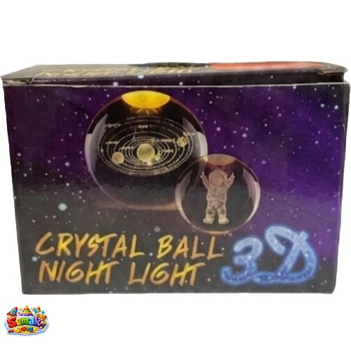 گوی کریستال سه بعدی رومیزی در دو سایز  Night Light LED Crystal Ball Table Lamp